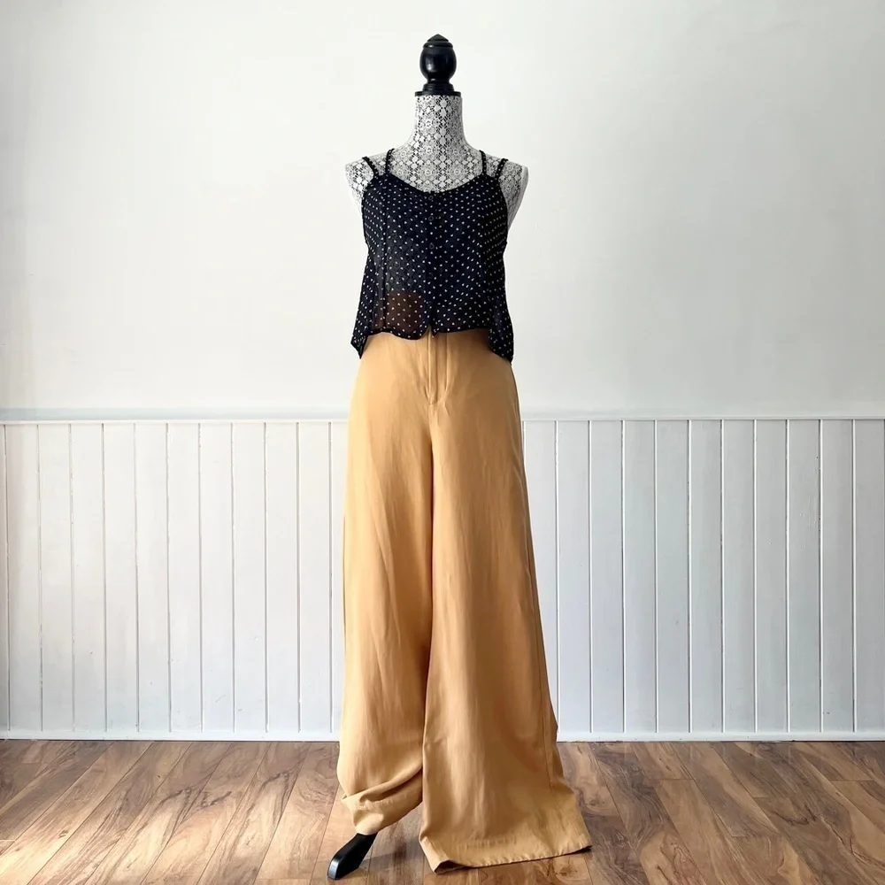 𝅺Brandy Melville Crossed Back Hearts Print Sheer Cami Tank Size M - Picture 12 of 12